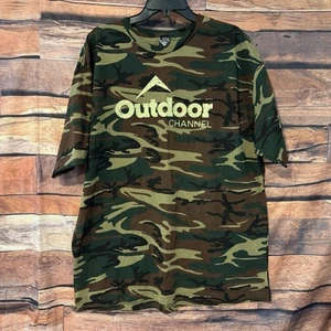 Outdoor Channel T-Shirt 2XL Camoflauge Short Sleeve Logo Code V Hunting Cotton - Picture 1 of 6