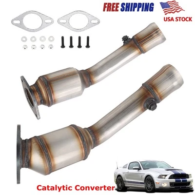 Right & Left Side Catalytic Converters For Ford Mustang 5.0L GT & Boss 2011-2014 Foto 1 de 4