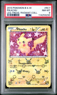 2013 POKEMON LEGENDARY TREASURES PIKACHU #RC7 HOLO PSA 8 NEAR MINT #114259290 - Image 1 of 2