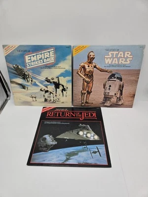 Star Wars Vinyl Record The Story Of Star Wars Empire Strikes Back ROTJ LOT Of 3 - Image 1 of 4