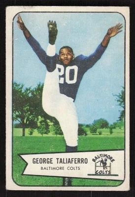 1954 BOWMAN GEORGE TALIAFERRO 50 GOOD FOOTBALL BALTIMORE COLTS - Image 1 of 2