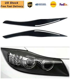 For BMW E90/E91/328i/335i 2006-2011 Headlight Eyelid Eyebrow Cover Trim - Foto 1 di 12