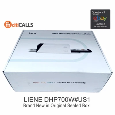 Liene DHP700W#US1 PixCut S1 Photo Sticker Printer and Cutter White Retail - Image 1 of 4