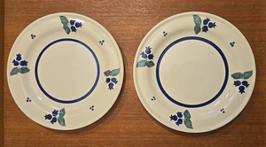 2 platos de ensalada/postre de cerámica Hartstone de colección para ensalada/BERRY 7,5" firmados LEER - Imagen 1 de 10