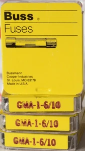 20 BUSS SICHERUNGEN GMA-1-6/10. Made in USA. Kostenloser Versand. - Bild 1 von 2