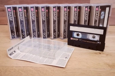 10x BASF Chromdioxid Super II 90 Min. ca. 1983 SEHR GUTER Zustand, Type 2 CrO2 - Image 1 of 4