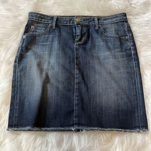 Hudson Jean Skirt Womens Size 26 Blue Denim Medium Wash Stretch - Picture 1 of 9