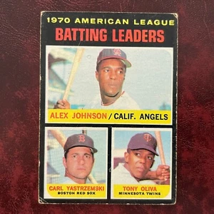 Juego Topps 1971 Carl Yastrzemski Tony Oliva LL #61 Boston Red Sox Minnesota Twins - Imagen 1 de 2