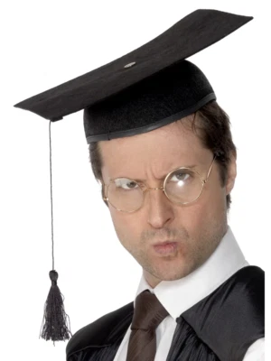 Cappello Da Insegnante Per Adulti In Feltro Con Lavagna Costume Fantasia - Immagine 1 di 2