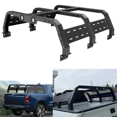 For Ram 1500 Silverado 1500 Ford F-150 Tundra Sierra Steel Truck Cargo Bed Rack  - Image 1 of 4