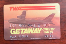 Vintage TWA GETAWAY Credit Card - Expires 1988 - *Free Shipping*