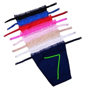 7 Pack Women Lace Cami Clip-on Mock Camisole Overlay Modesty Panel Fashion Gift - Picture 1 of 6