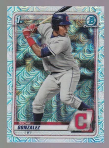 2020 Bowman Chrome #BCP-109 OSCAR GONZALEZ Cleveland MOJO REFRACTOR 1st Bowman - Bild 1 von 2