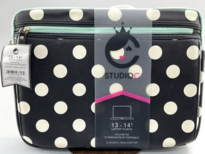 Studio C Hot to Trot 13"-14" custodia per laptop punti nero/avorio - nuova - Foto 1 di 2