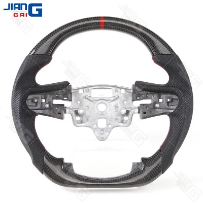 Volante de fibra de carbono real para GMC Sierra 1500 2500 3500 19-25 con calefacción Foto 1 de 4
