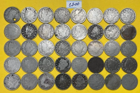 Liberty V Nickel Roll of 40 Low Quality CULL  | 40 CULL Liberty V Nickels |#C200 Cover