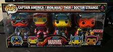 Funko Pop! Marvel BlackLight 4 Pack Captain America Iron Man Thor Doctor Strange