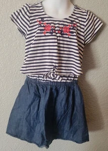 Lucky Brand Live In Love Girls Size 6 Dress Short Sleeve Button Closure - Picture 1 of 7
