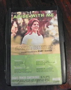 Anita Bryant "Abide With Me" 8 Track Cartridge Tape (RP) - Imagen 1 de 1