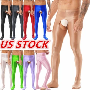 Pantimedias ultra opacas sin entrepierna de aceite brillante para hombre calcetines de cintura alta - Imagen 1 de 114
