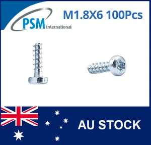 PLASTIC THREADING SCREW M1.8X6 PAN TORX STEEL ZINC PLATED WN1412KC18X6Z X100 - Picture 1 of 5