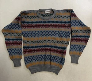 Vintage McGregor Sweater Men’s Size Medium Geometric Print Grandpa Knit 90’s - Picture 1 of 5
