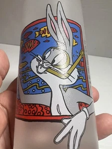 1991 Warner Bros. Bugs Bunny Frosted Tumbler Glass KFC 250ml VINTAGE - Picture 1 of 12