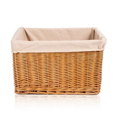 Natural Finish Nursery Baby Room Wicker Storage Basket New Born Gift Hamper - Image 1 of 2