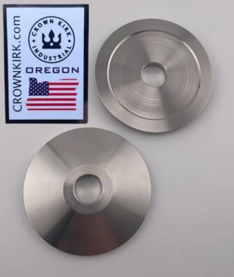 CROWN KIRK INDUSTRIAL Arbor Bench Grinding Washers 2-3/8" OD x 1/2" ID - Stainless Steel CNC Machined