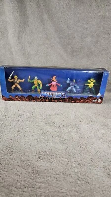 Mattel Micro Collection Masters Of Universe pacote com 5, He-Man, Esqueleto, VEJA FOTOS  - Imagem 1 de 4