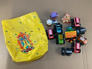 Vintage 80s 1988 Mcdonalds Lunch Bag and Toys Bigfoot Ice Cream Cone Lot Ninja - Picture 1 of 7