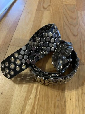 Nietengürtel Damen  Gesamtlänge 94 cm - echt Leder - Bild 1 von 4