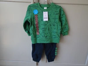 Carter's Toddler Pants and Top Size 18 Mo T-Rex Dinosaur 2pc Set NEW - Picture 1 of 4