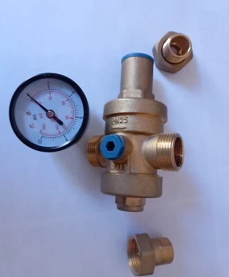 officine rigamonti riduttore pressione acqua 1/2" pn 25 204015 monometro raccord - Immagine 1 di 4