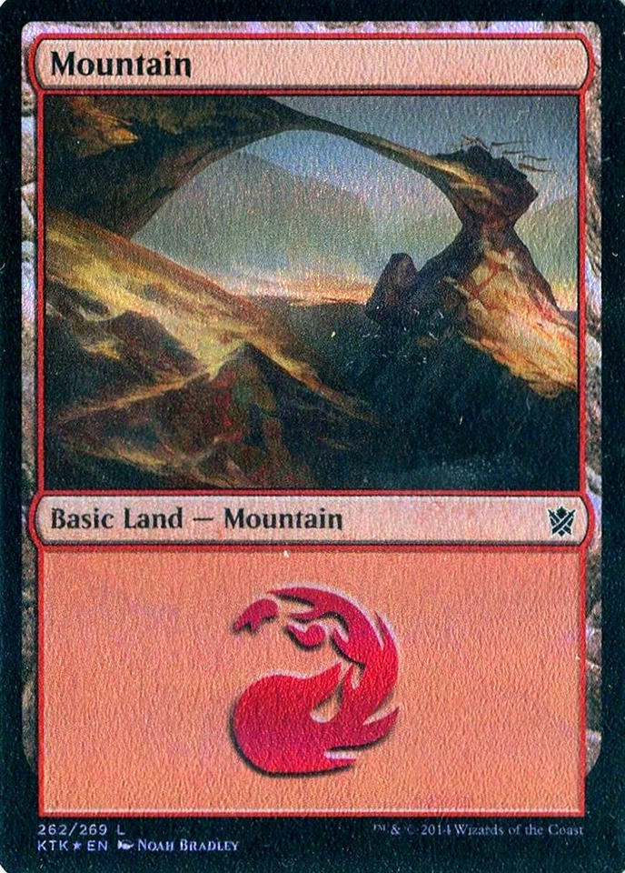 MTG - Khans of Tarkir - Mountain #262 - Foil - Various conditions - Image 1 of 1
