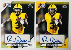 2021 Leaf Pro Set RACHAAD WHITE AUTO Lot x2 Base & Parallel Arizona State - Picture 1 of 2