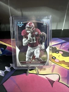 2022 Bowman University Chrome Football Will Anderson 1st Bowman Chrome Base # 52 - Picture 1 of 2