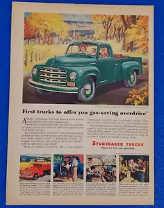 1953 STUDEBAKER PICKUP TRUCK ORIGINAL FARBDRUCK ANZEIGE KLASSIKER AMERIKANISCHE FARM IKONE - Bild 1 von 1