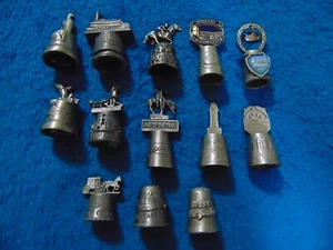 VINTAGE PEWTER THIMBLES LOT OF 13 THIMBLES - Picture 1 of 4