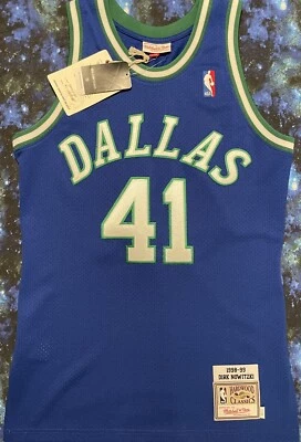 Authentic Mitchell & Ness NBA Dallas Mavericks Dirk Nowitzki Basketball Jersey - Image 1 of 4