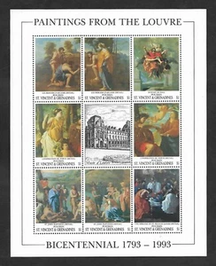 SD)1993 ST. VINCENT AND GRENADINES FROM THE ART SERIES, BICENTENARY OF THE LOUVR - Picture 1 of 1