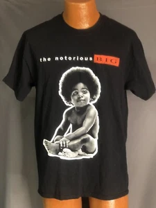 The Notorious BIG Size L Mens Vintage Hip Hop Tee Shirt Rap BIGGIE Smalls Tshirt - Picture 1 of 12