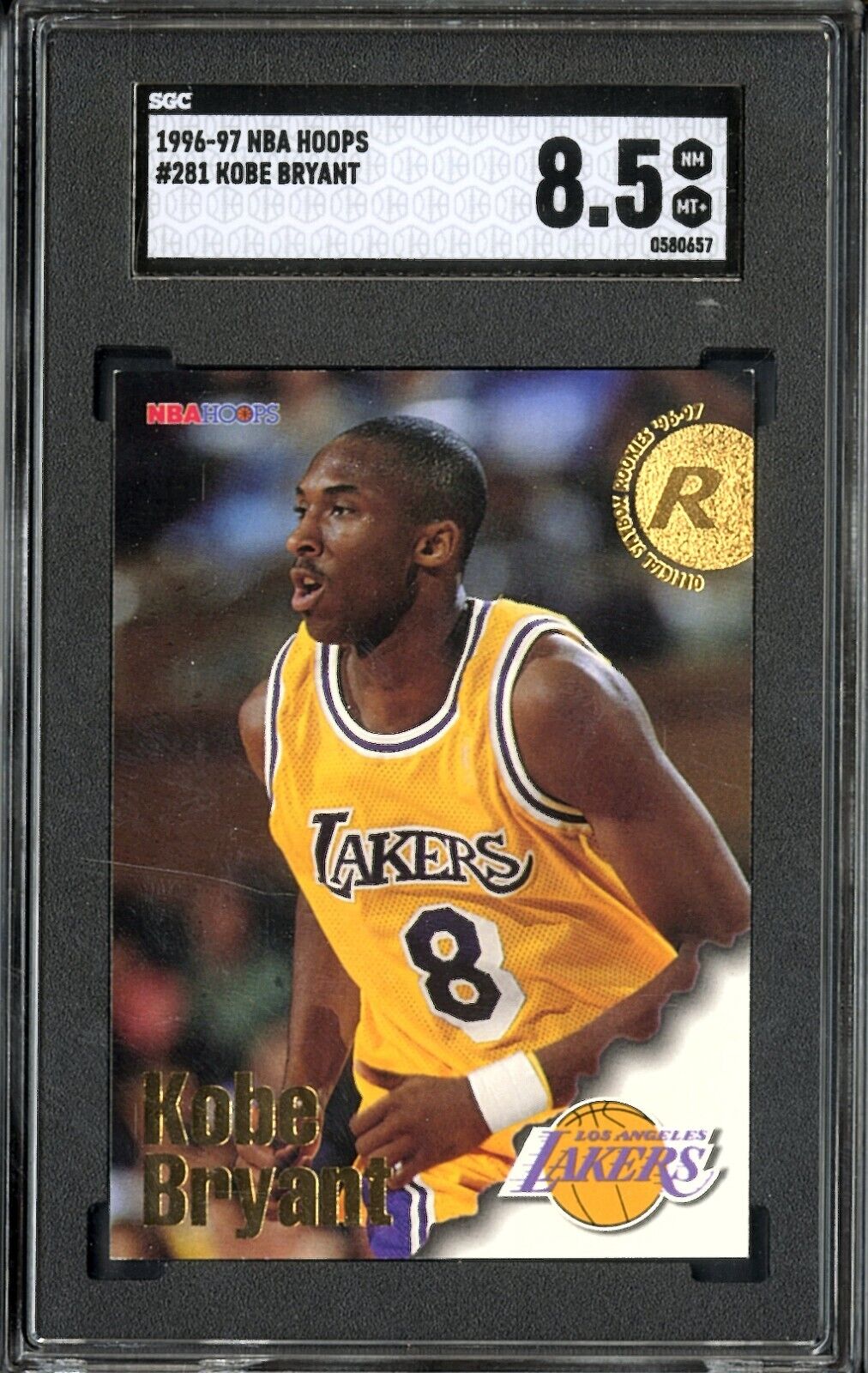 1996-97 NBA Hoops Kobe Bryant SGC 8.5 NM-MT+ #281 RC Rookie Lakers