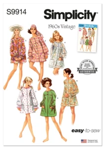 Simplicity Sewing Pattern 9914 Misses 8-18 Easy Beach Coverup and Robe Retro 60s - Picture 1 of 9