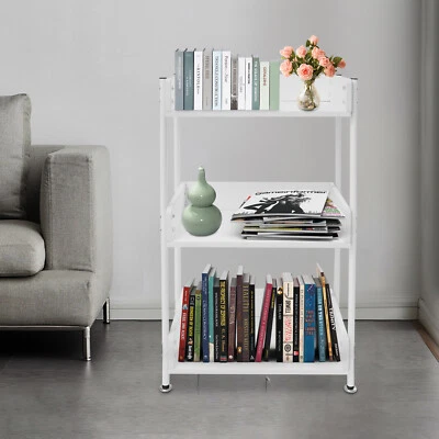 3 Tier Portable Bookshelf Bookcase For Small Space Dorm Open 3 Shelf Display USA - Image 1 of 4