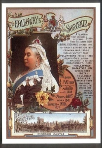 Modern Postcard: Holloway's Souvenir (Queen Victoria) - Retro Advert (Opie RORC1 - Picture 1 of 1