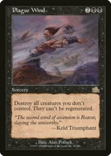 Plague Wind Prophecy HEAVILY PLD Black Rare MAGIC THE GATHERING CARD ABUGames