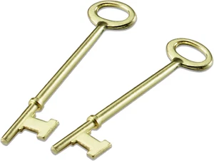 Lucky Line Skeleton Key with Flat TIP for Lever Locks, Antique Doors & Locks, 2 - Bild 1 von 12