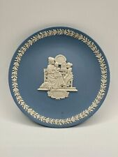 Wedgwood Blue Gasperware Small Plate Trinket Tray”Mother 1994” Raised  6.5 In