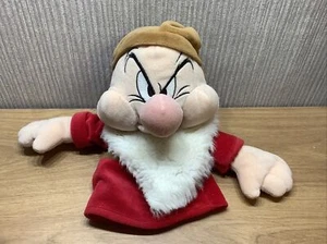 Disney Grumpy Plush Hand Puppet Soft Toy Snow White 7 Dwarfs 12 Inch Rare - Picture 1 of 7
